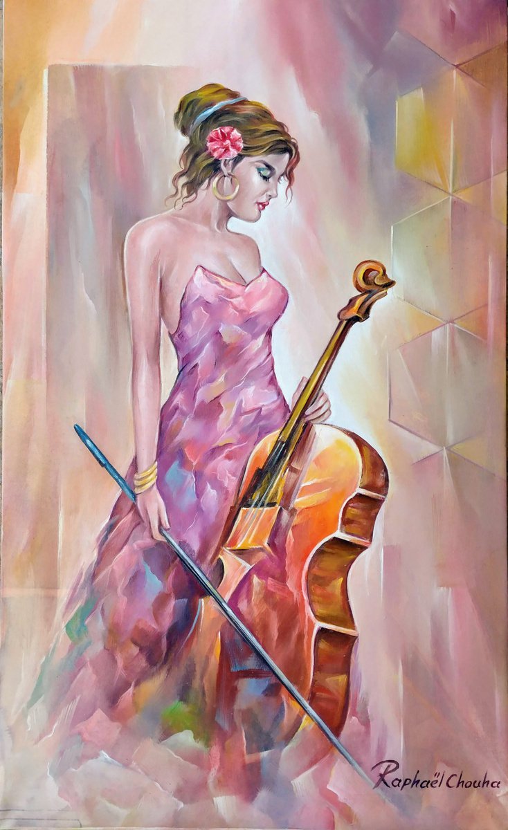 The Cellist by Raphael Chouha