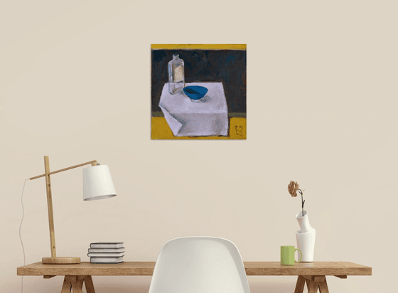 Still life with blue bowl