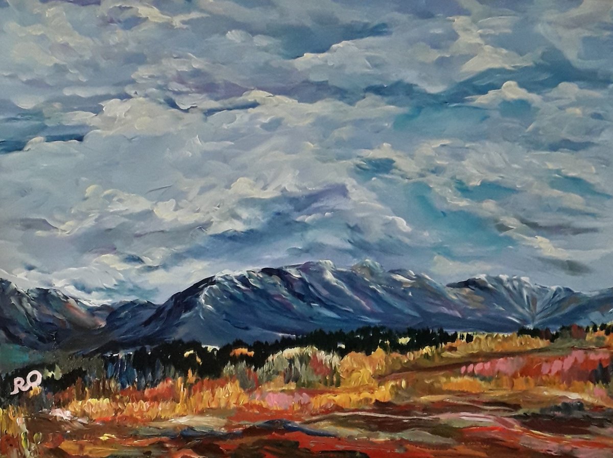  Steppe And Mountains By Olga Rokhmanyuk | Roartus, 24 X 18, Artwork For Sale On Artfinder
