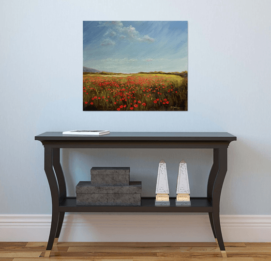 Poppies near the sea