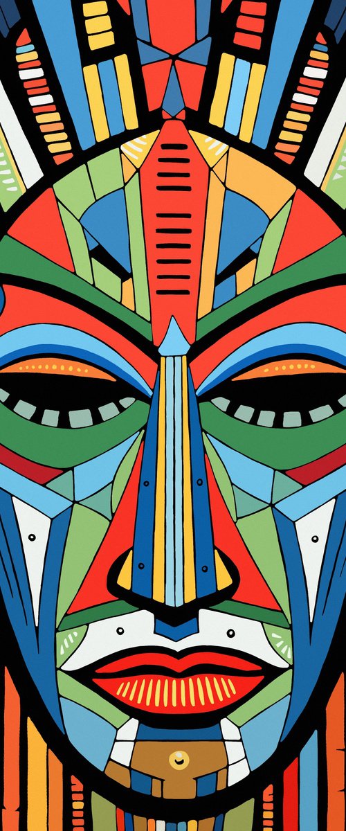 African Mask XIII by Kosta Morr