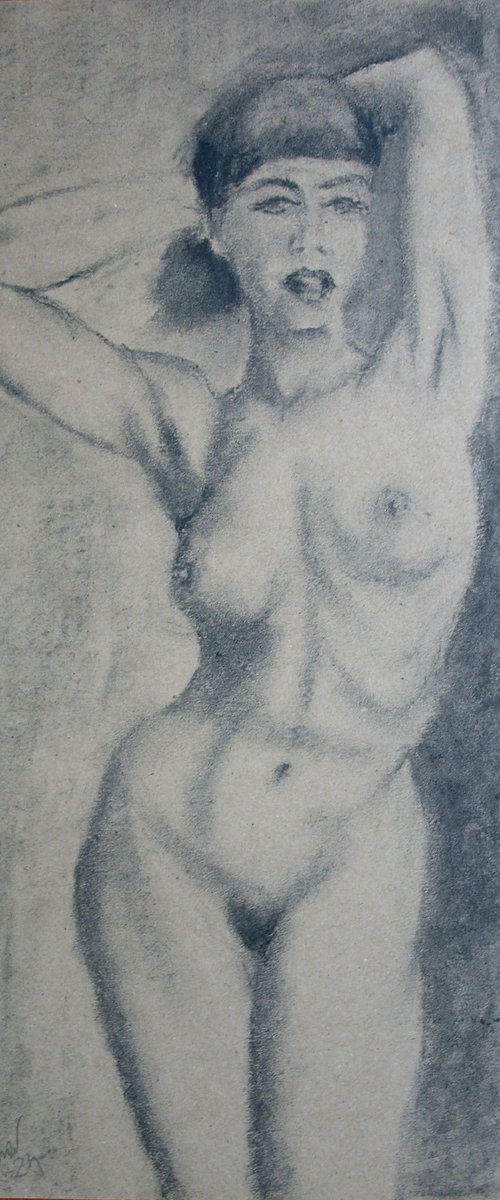 Female Figure #58 Charcoal by Juri Semjonov