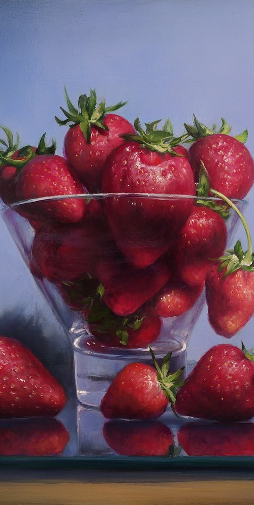 "Still life with strawberries" by Gennady Vylusk