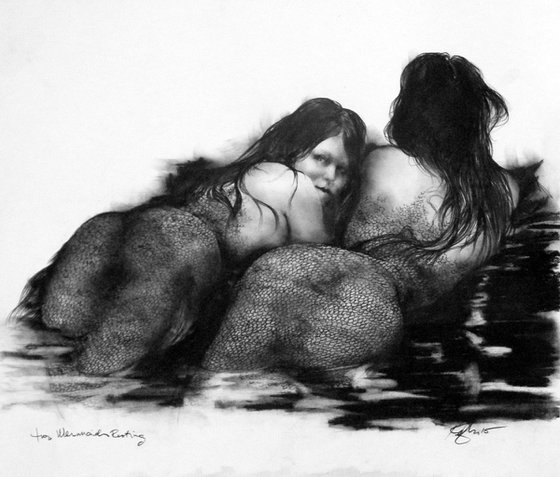 Two Mermaids Resting