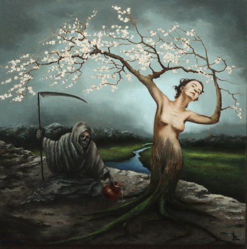 Allegory of spring by Oleg Baulin