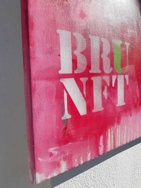 'BRUNFT' #6 - Rutting red deer - Work series 'Deer in pink' - PopArt in Pink and Green