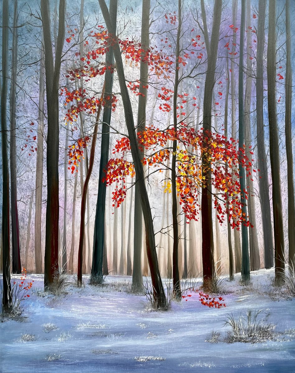 Individuality - autumn winter landscape, forest by Tanja Frost