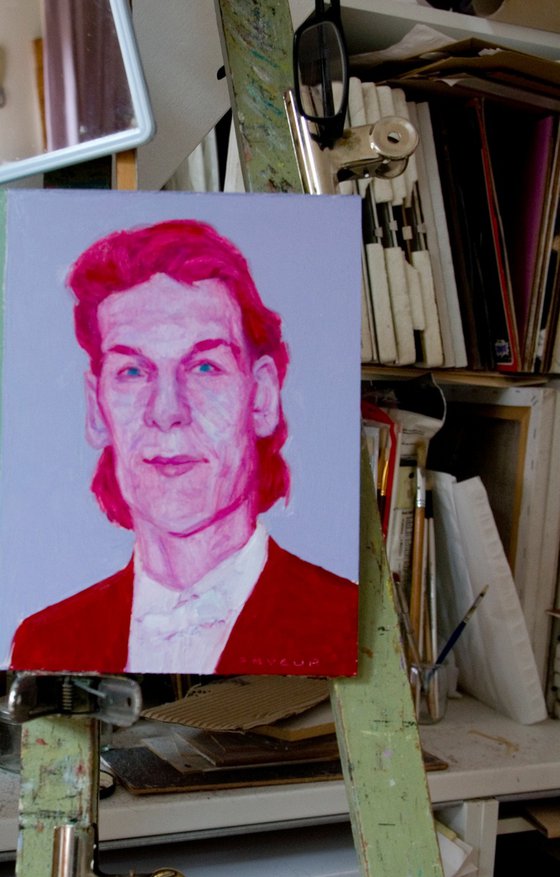 pop pink portrait: Patrick Swayze