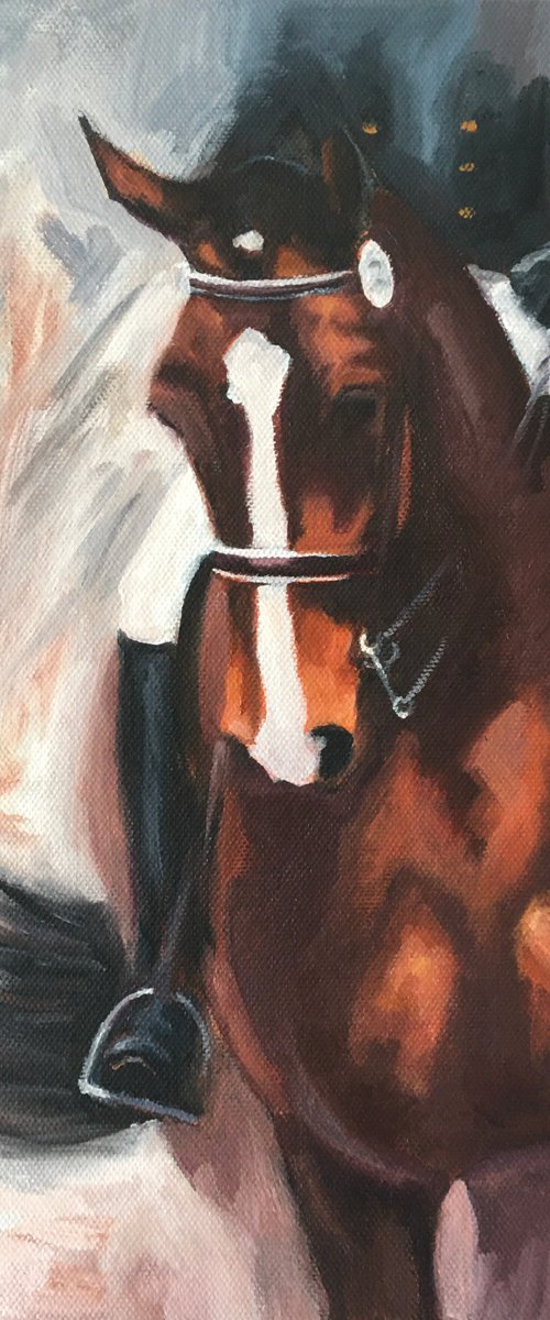 Half Pass - Dressage Horse by Lorna Lancaster ASEA