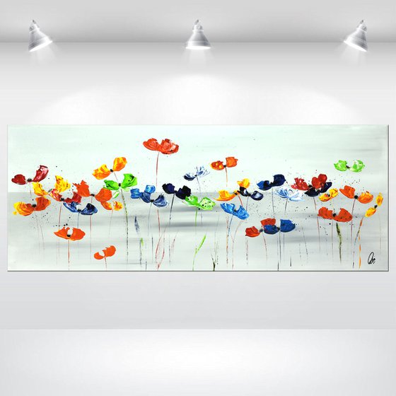 Wild Summer  - Abstract Art - Acrylic Painting - Canvas Art - Abstract Flower Painting - Ready to Hang