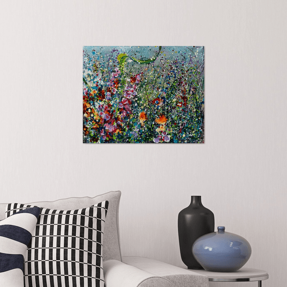 Flowers in Grasslands Original Painting