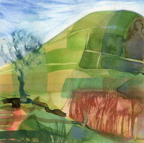 Small Marsh with Hill by Elizabeth Anne Fox