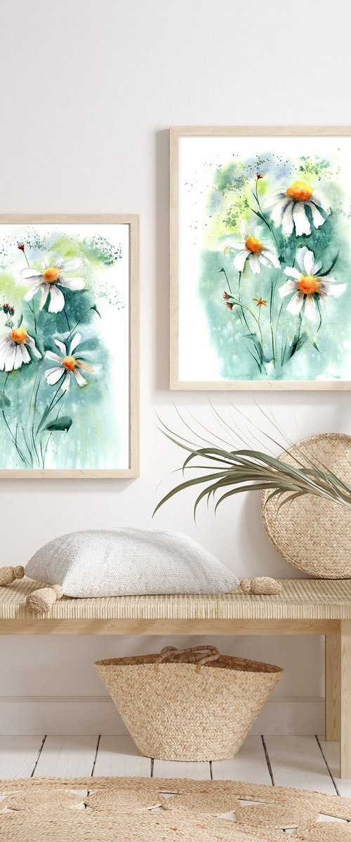 Wildflowers Diptych by Olga Tchefranov (Shefranov)