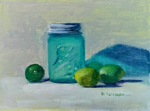 Ball Jar & Limes by Elizabeth B. Tucker