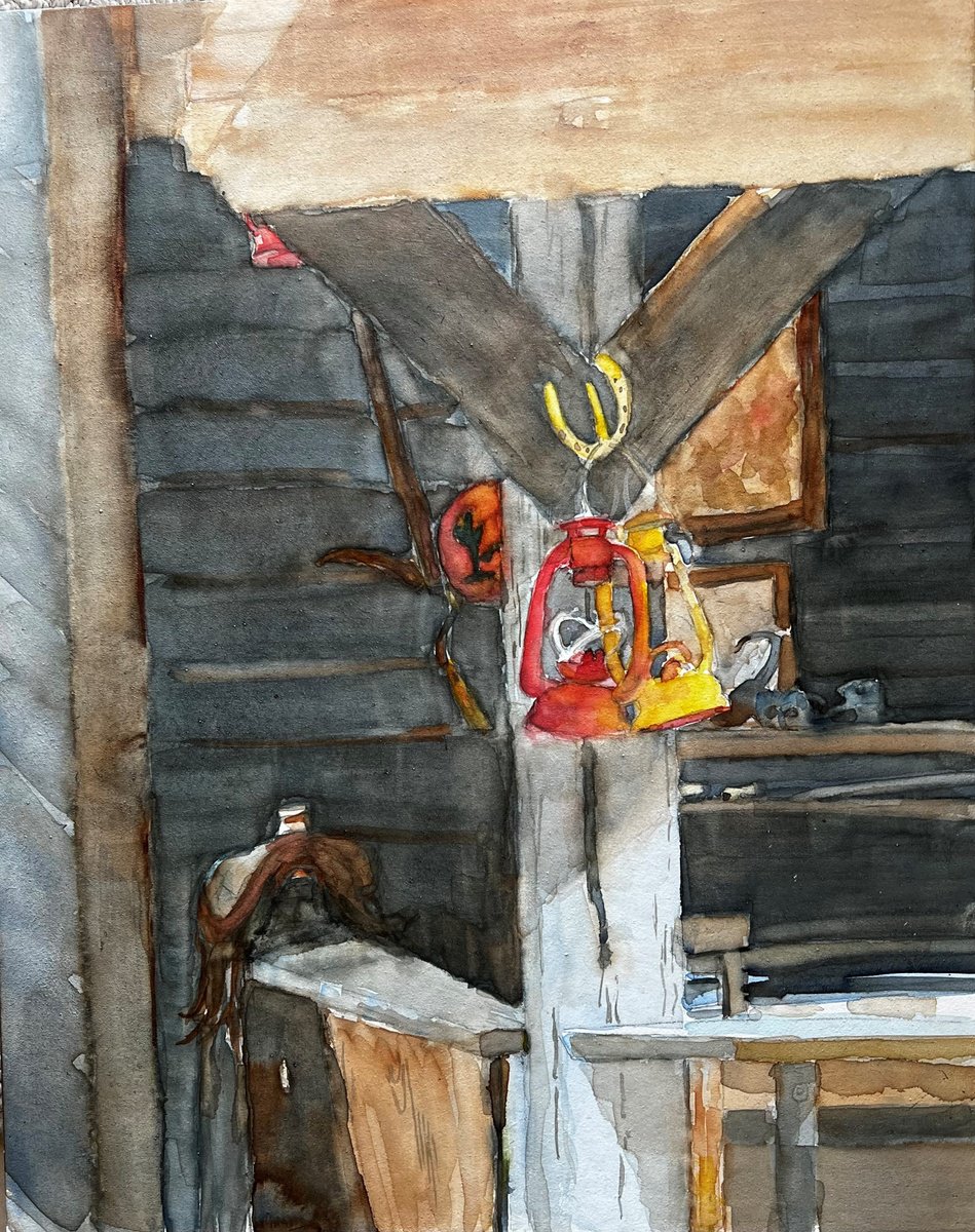 Impressionistic Watercolour , Home On The Range By Bronwen Jones, 16 X 20, Artwork For Sale On Artfinder