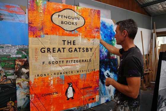 The Greatest Gatsby 140cm x 100cm The Great Gatsby Book Page Urban Pop Art