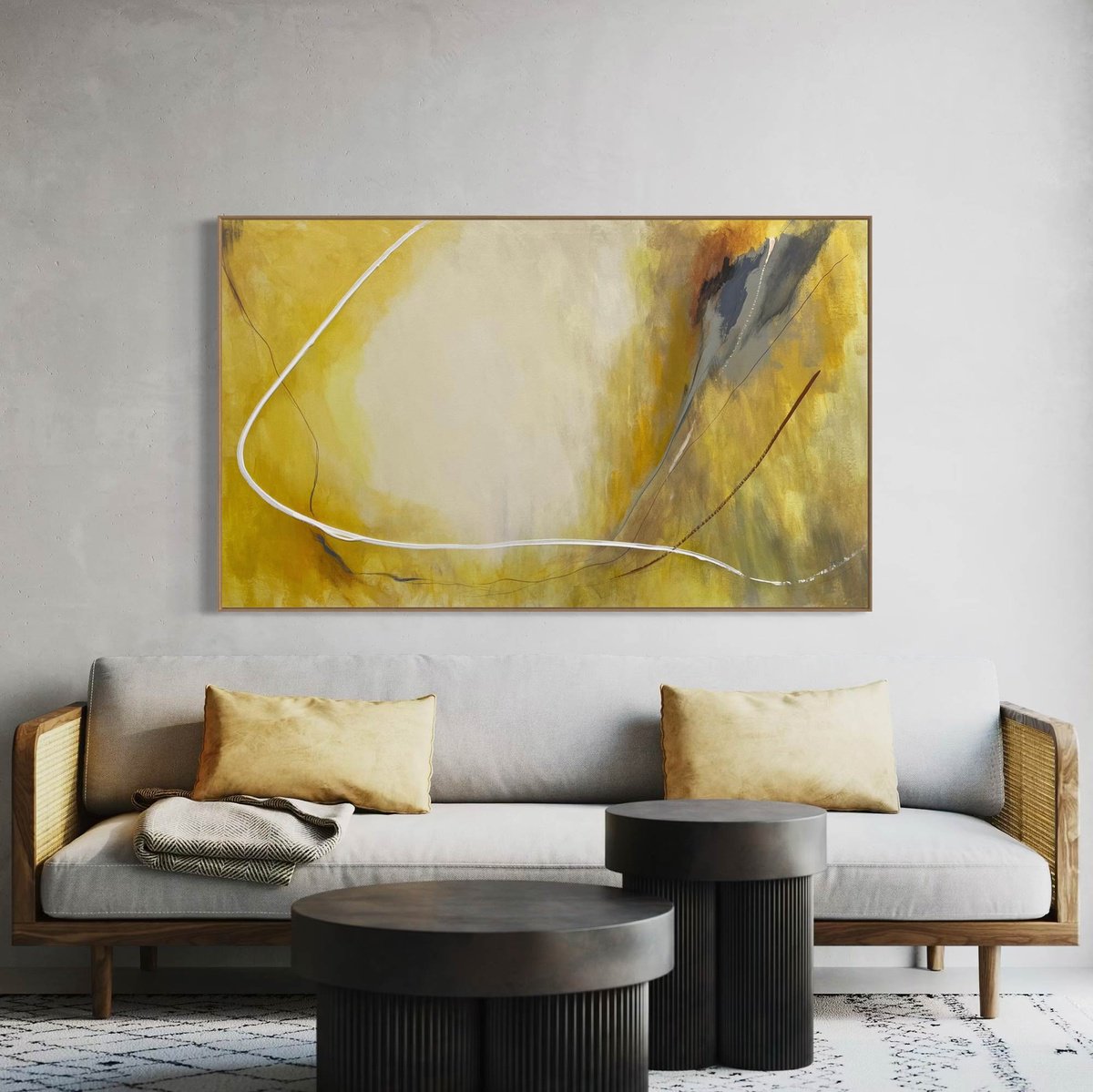 Abstract Acrylic Painting By Cheryl Harrison, 59 X 35, Shine Bright, Original Artwork