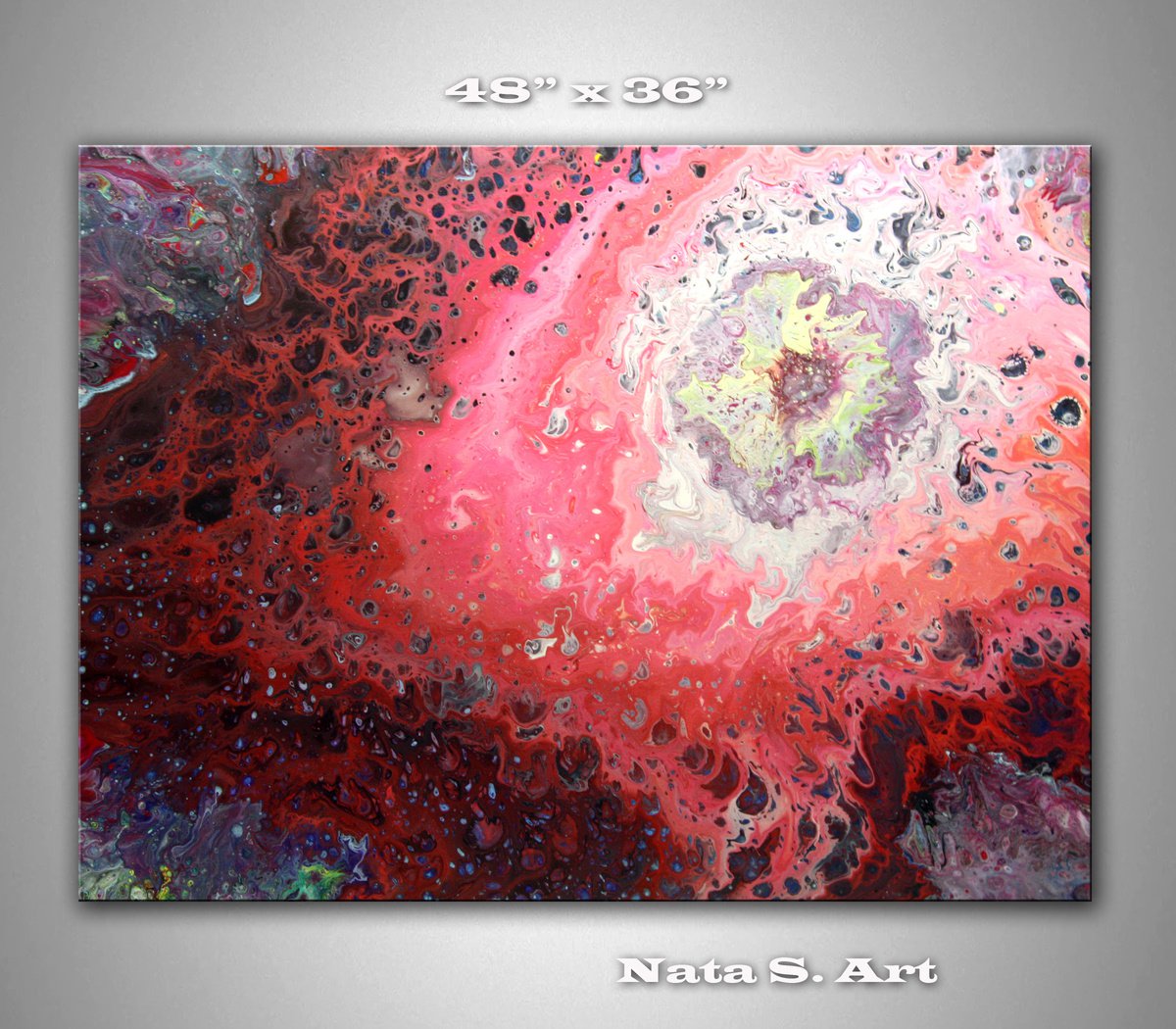 Large Abstract Painting 36 x 48, Modern Wall Decor Art by Nataliya Stupak