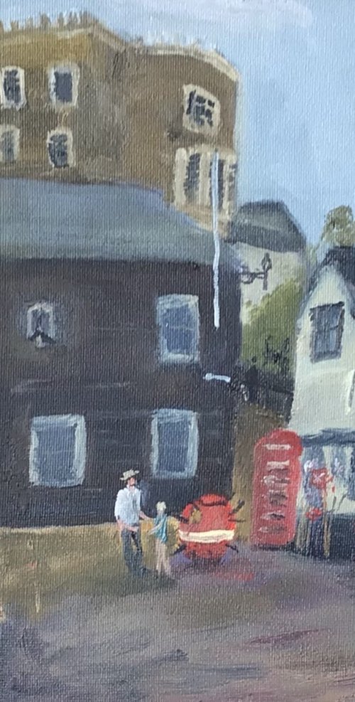 Tartar Frigate and Bleak House, Broadstairs, oil painting. by Julian Lovegrove Art