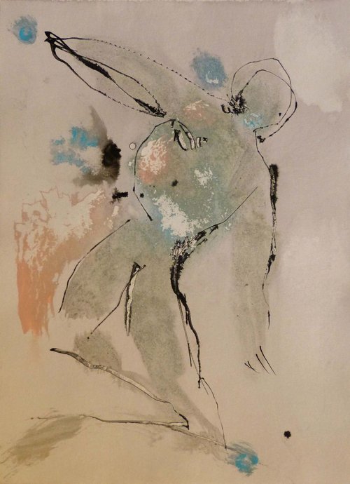 Prolegomena #88 , Acrylic on paper 29x42 cm by Frederic Belaubre
