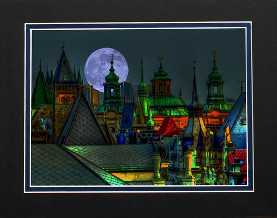 Moon over Prague