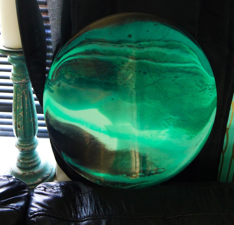 Abstract acrylic ink and epoxy resin Serenity Artfinder