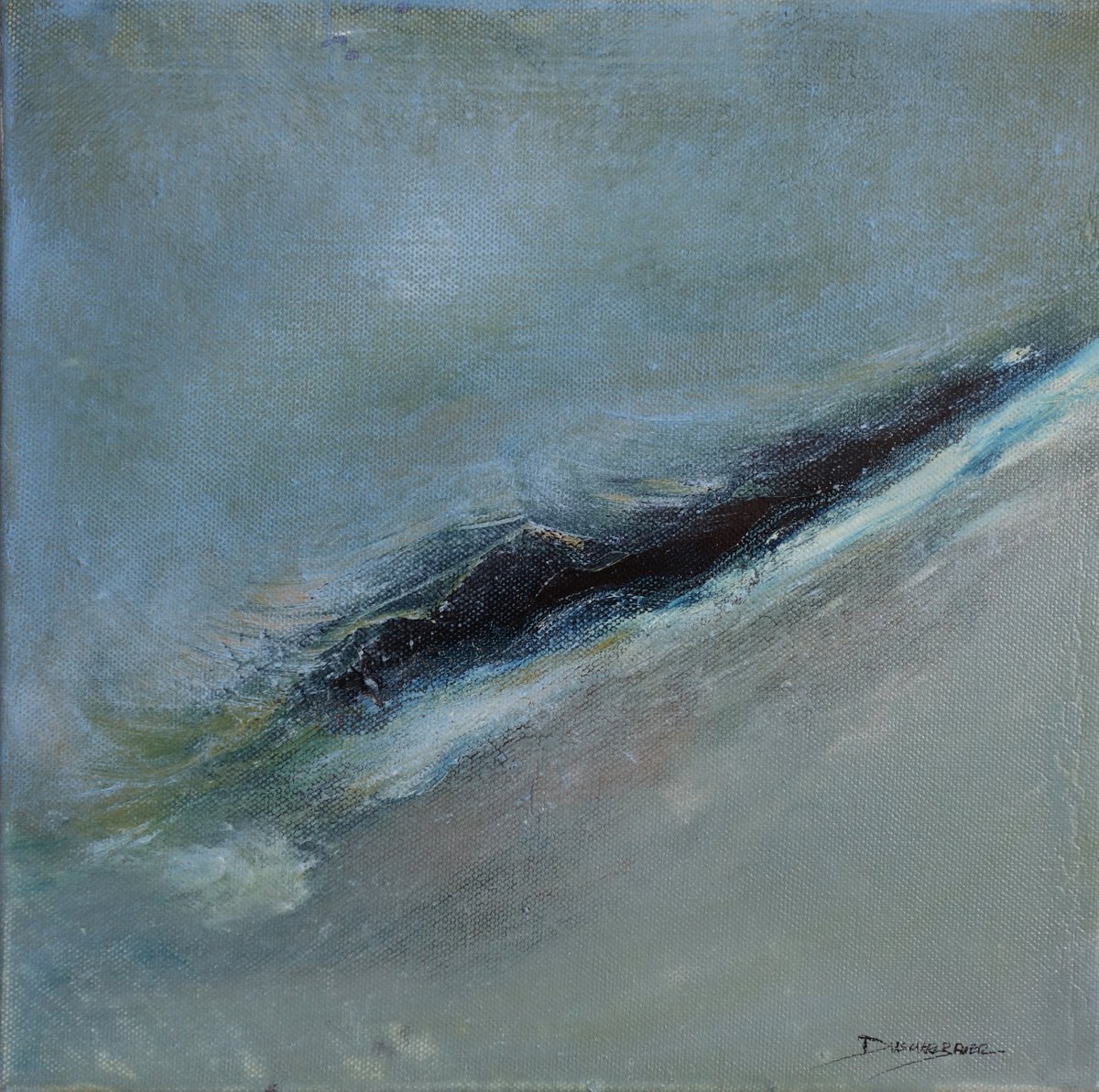 Organic Abstract Oil Painting By Doris Duschelbauer, 12 X 12, Emotions Viii, Original Artwork