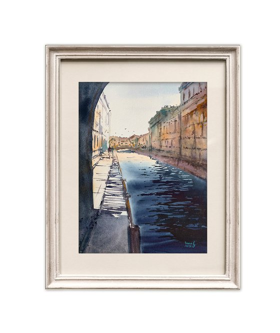 Winter canal. St. Petersburg