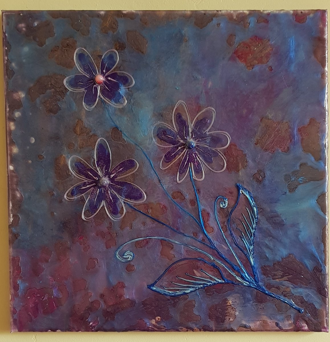 Shiny mutli flowers by Fiona J Robinson