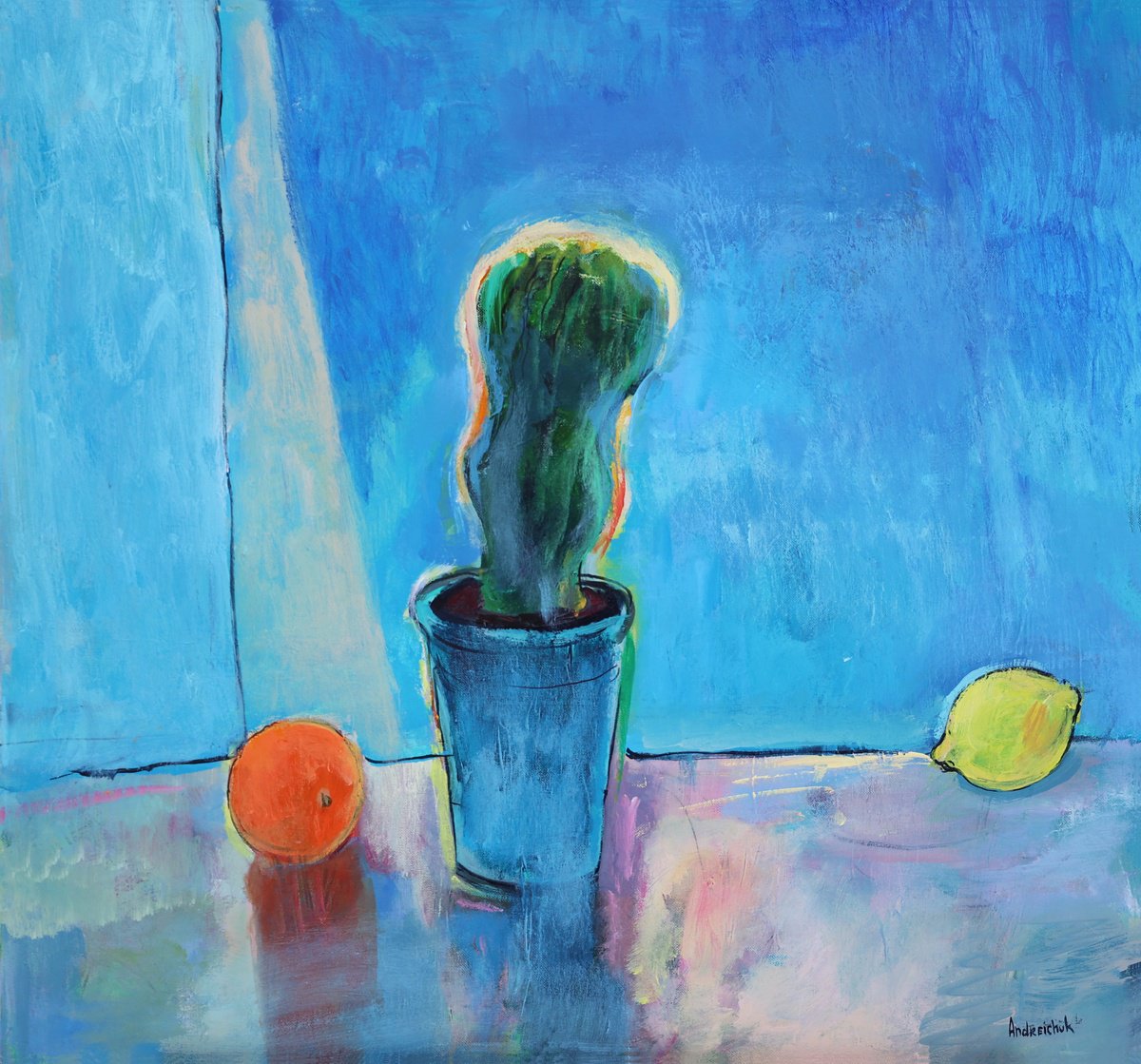  Cactus By Artem Andreichuk, 30 X 28, Artwork For Sale On Artfinder