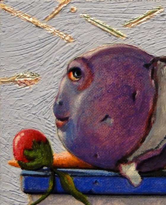 THE EGGPLANT FISH - (framed)