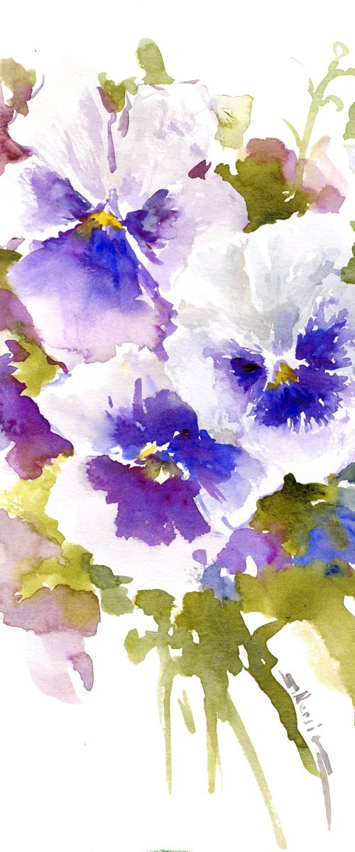 Pansy Flowers by Suren Nersisyan