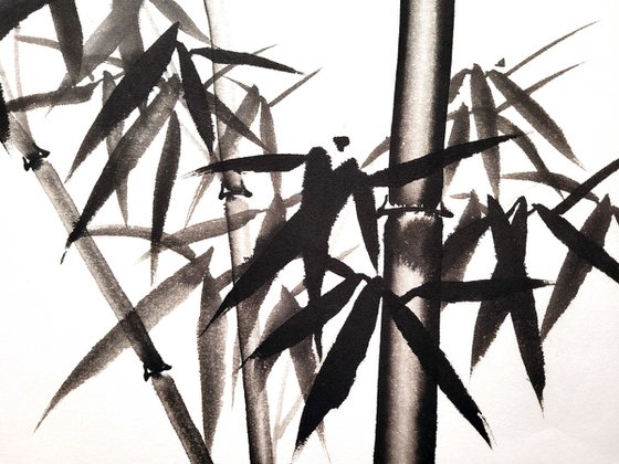 Bamboo forest - Bamboo series No. 2121 - Oriental Chinese Ink Painting