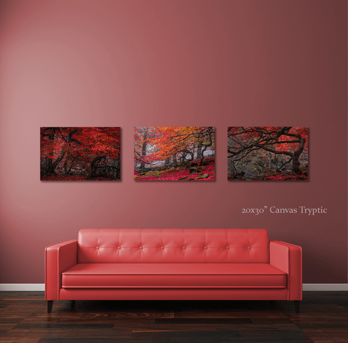 *Special Order* Deep In The Forest / Red Forest / Twisted Tree - Limited Edition 20x30 Ca... by Ben Robson Hull