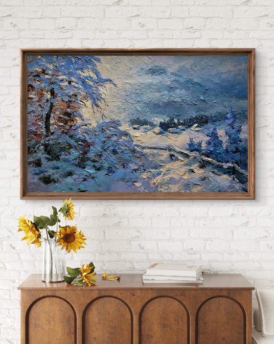 In the winter mountains