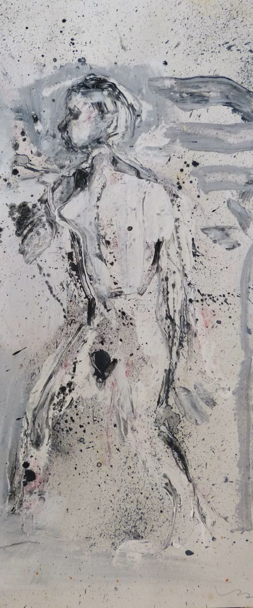 Free Body 18C2, mixed media 65x50 cm by Frederic Belaubre