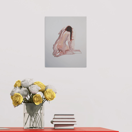 female nude kneeling