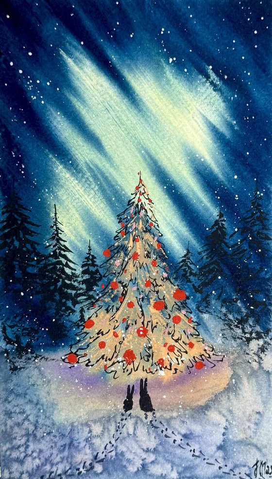 Christmas Post card New Year