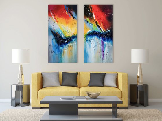Fire and Ice (diptych)