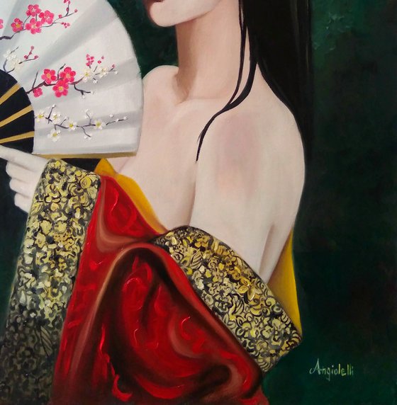 Magico Oriente - Geisha - portrait - oil painting