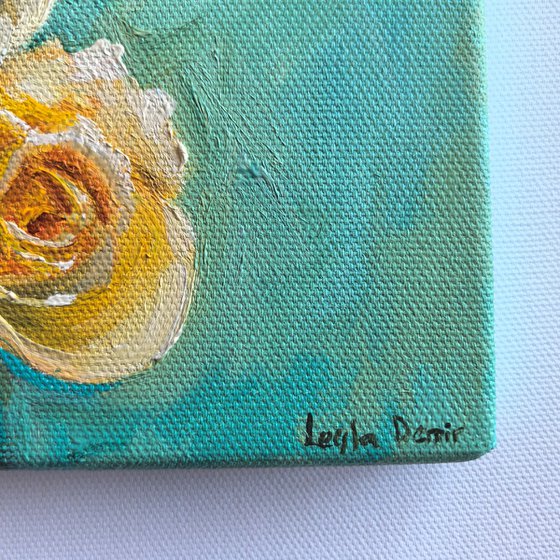 Yellow roses still life