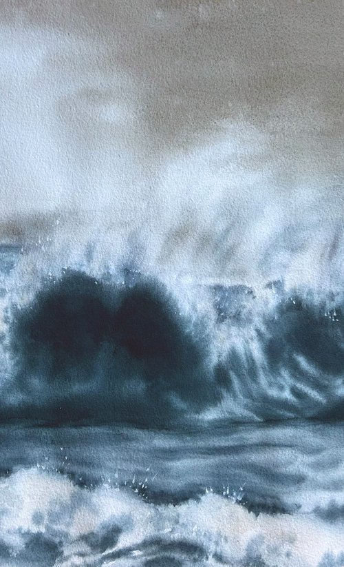 Undertow, watercolor ogifinal painting by Oksana Shvachka