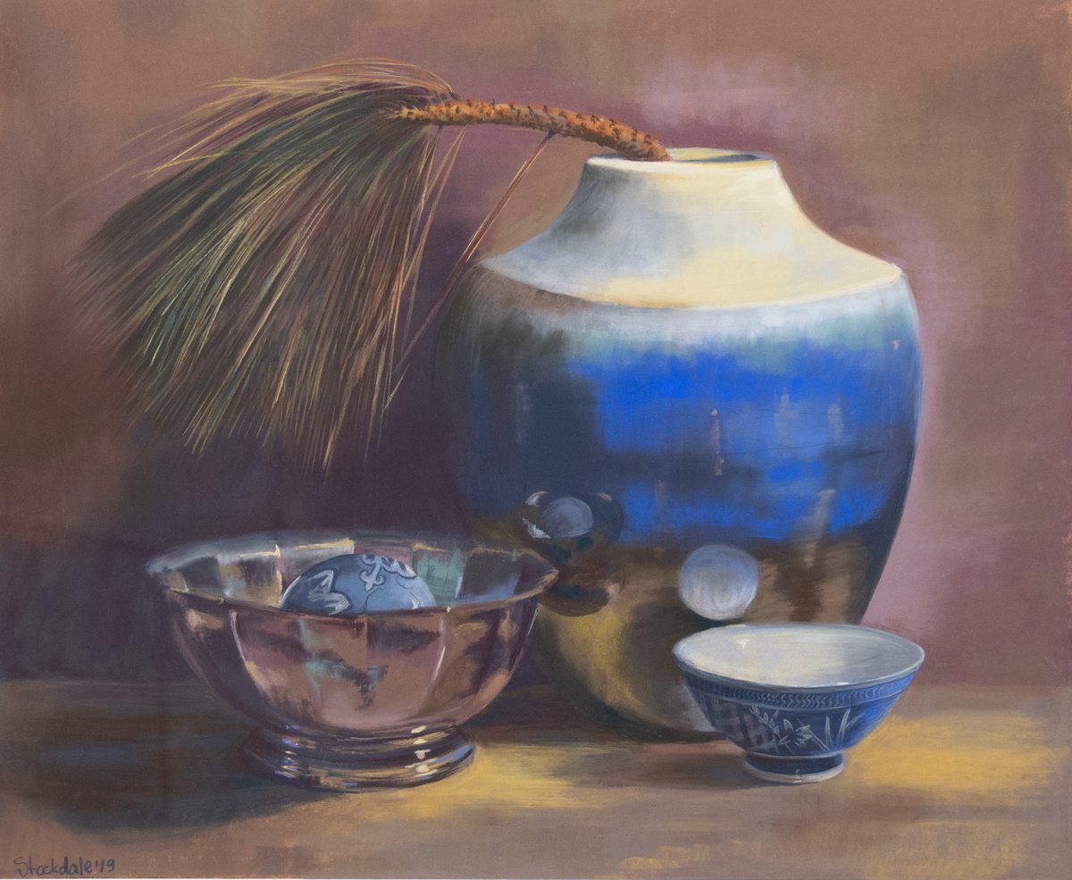 A Still Life with a Silver Bowl by Maria Stockdale