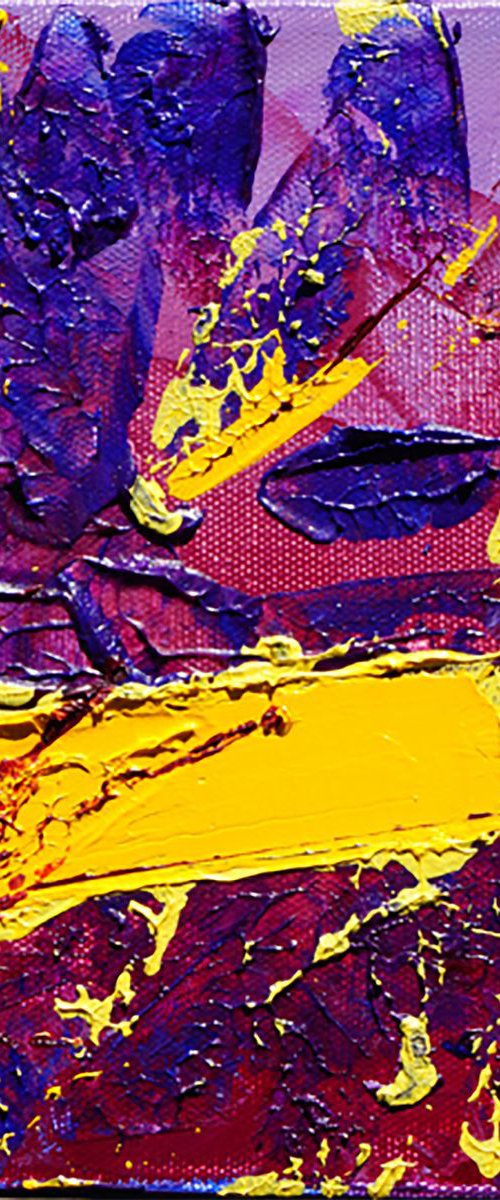Happy Tile- Purple Happiness 20x20cm/8x8in by jelena b