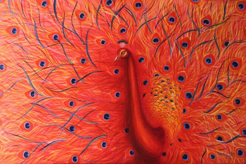 Dancing Peacock by Goutami Mishra