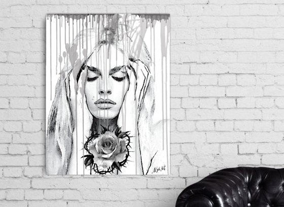 Girl with Rose