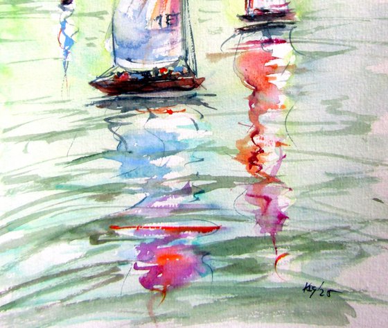 Sailboats together