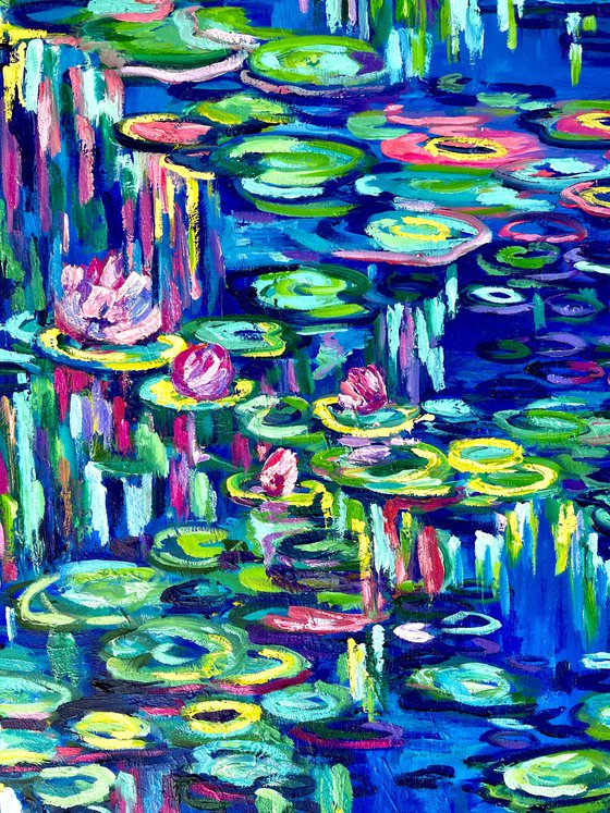 "Water lily raindrops"