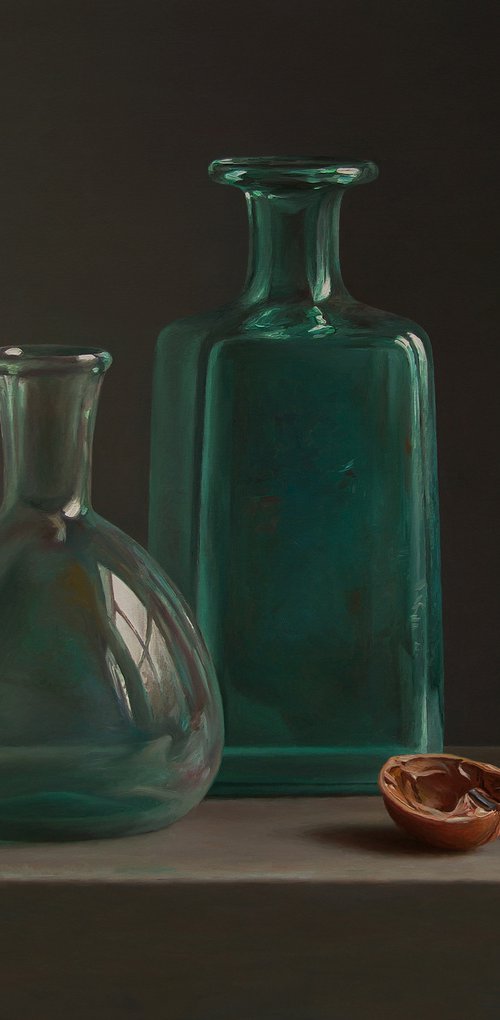 Still life with roman glass by Albert Kechyan