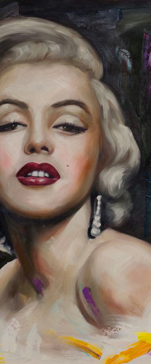 Marilyn Monroe Portrait | Black Edition No.02 by Di Capri